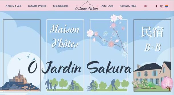 site web o jardin sakura